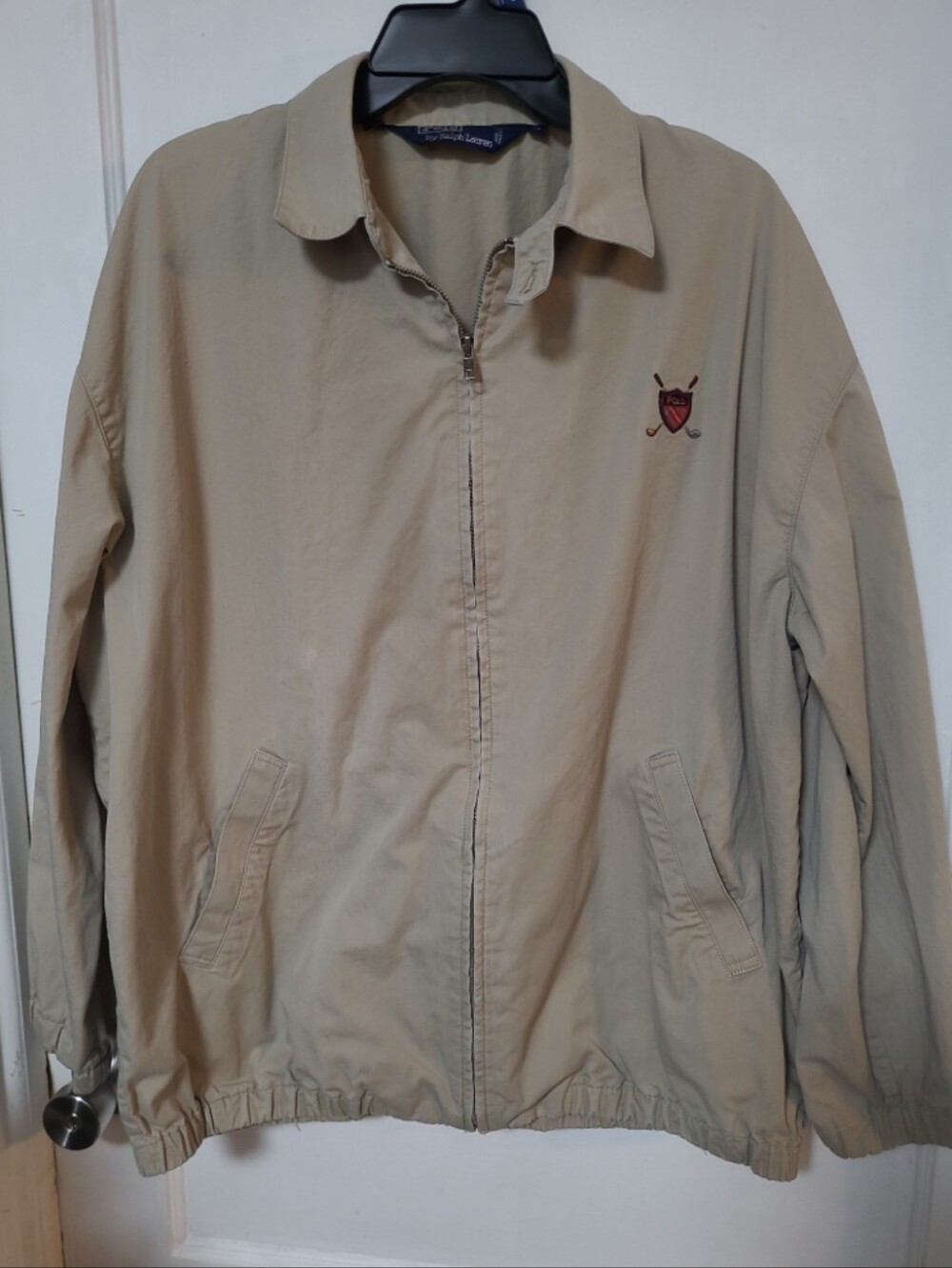 Vintage Polo Ralph Lauren Golf Tan Zip-Up Lightweight Jacket Medium